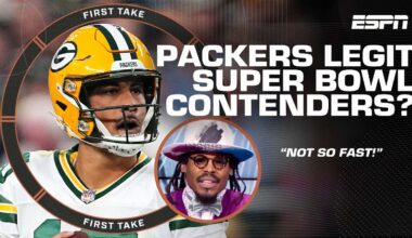 Cam Newton says ‘NOT SO FAST’ to the Packers being LEGIT Super Bowl contenders 👀⏸️ | First Take