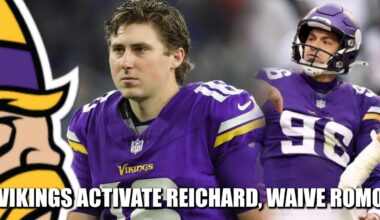 Minnesota Vikings Activate Kicker Will Reichard, Waive John Parker Romo