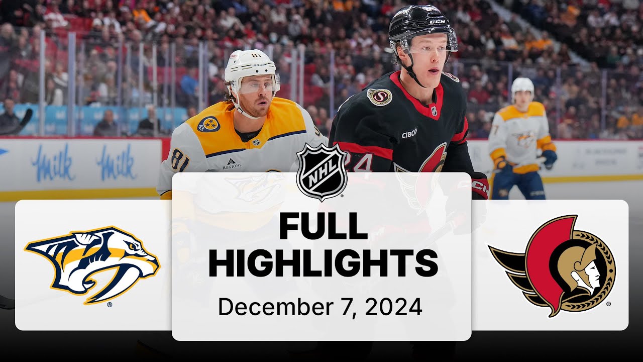 NHL Highlights | Predators vs. Senators - December 7, 2024