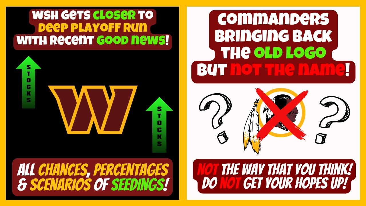 😳WSH Bringing Back Redskins Logo But NOT Name! | WSH Gets Closer to Deep Playoff Run With Good News!