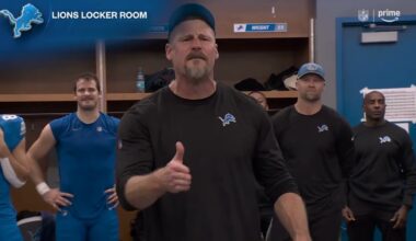 Lions Dan Campbell as Fired Up as Ever in Locker Room Speech to #Lions After Record Straight 11 Wins