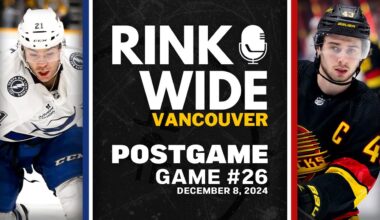 RINK WIDE POST-GAME: Vancouver Canucks vs Tampa Bay Lightning | Game 26 - Dec. 8, 2024