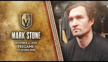 Mark Stone Pregame 12/6: It Feels Good To Be Back In The Lineup