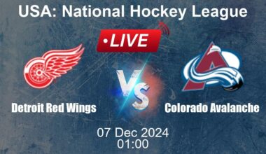 🔴 LIVE: Detroit Red Wings vs Colorado Avalanche - Live Ice Hockey Score