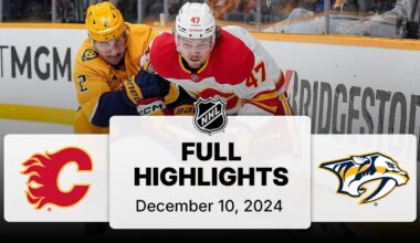 NHL Highlights | Flames vs. Predators | December 10, 2024