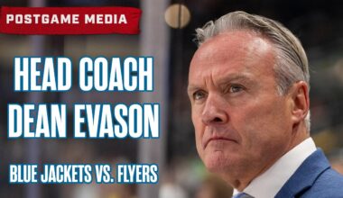 Head Coach Dean Evason, Blue Jackets vs. Flyers | Postgame Media