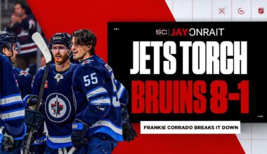 Jets’ power play heats up in 8-1 rout of Bruins