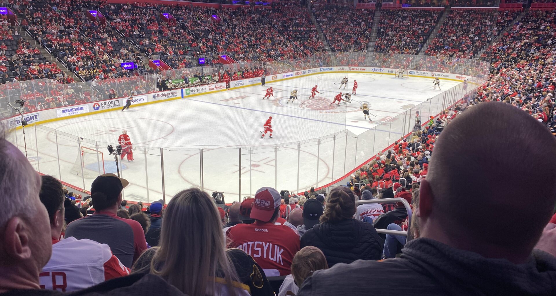 This Saturday vs Toronto, lower bowl Wings shoot twice