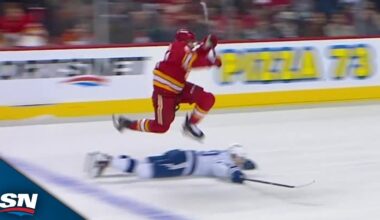 Flames' Nazem Kadri Leaps Over J.J. Moser To Fire Home Goal