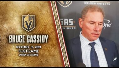 Bruce Cassidy Postgame 12/12: We Have Dangerous Players That Hung In There