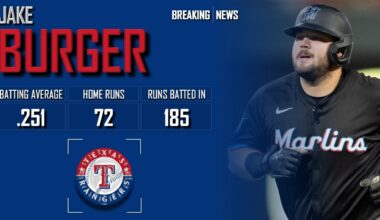𝐁𝐑𝐄𝐀𝐊𝐈𝐍𝐆 𝐍𝐄𝐖𝐒: Texas Rangers Acquire Jake Burger | 2024 MLB Offseason