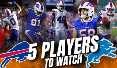 5 PLAYERS to WATCH as the BILLS take on the LIONS in DETROIT