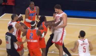 Alperen Sengun and Cason Wallace get HEATED at end of OKC vs Rockets game
