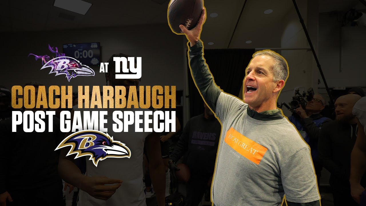 John Harbaugh Hands Out Game Balls After Ravens' Win Over Giants | Baltimore Ravens