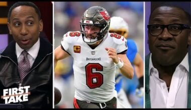 FIRST TAKE | Tampa Bay Buccaneers Rises as Playoff Threat! - Stephen A believes Mayfield to LIX
