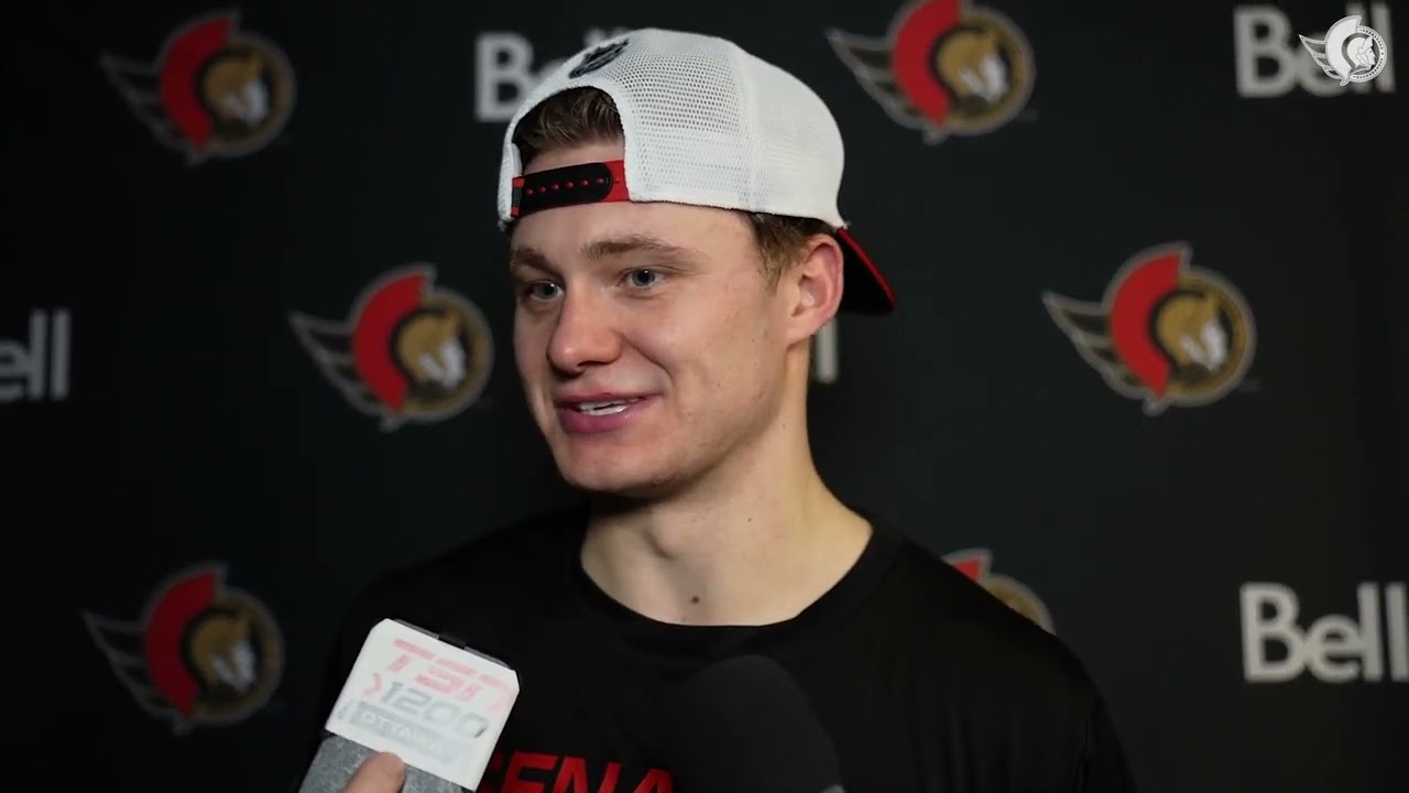 Linus Ullmark, Tim Stützle, Thomas Chabot, and Travis Green Media Availability - Dec. 16