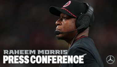 Raheem Morris on Atlanta Falcons win over Las Vegas Raiders | Press Conference