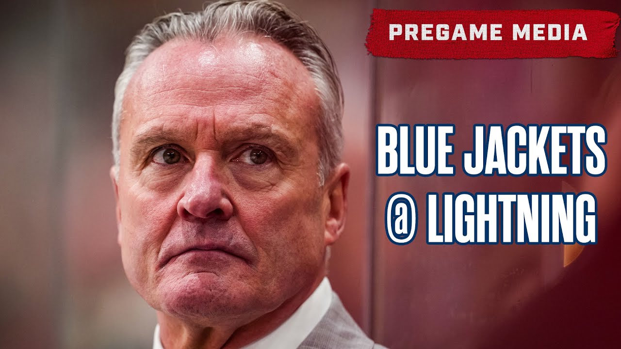 BLUE JACKETS @ LIGHTNING Preview 💥⚡️, Head Coach Dean Evason | Pregame Media