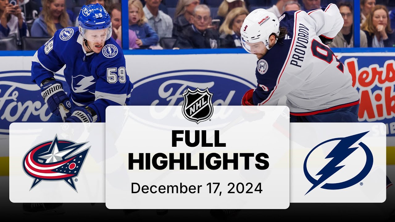 NHL Highlights | Blue Jackets vs. Lightning | December 17, 2024
