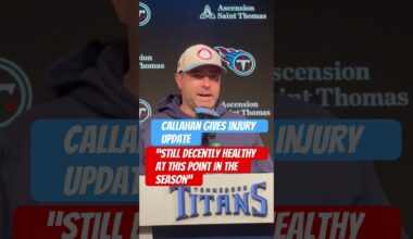 #Titans HC Brian Callahan notes LB Luke Gifford is banged up. #tennesseetitans #atozsports #nfl