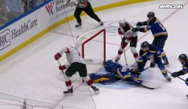Stefan Noesen scores a powerplay goal against the St. Louis Blues