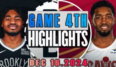 Brooklyn Nets vs Cleveland Cavaliers Game 4TH Highlights Dec 16,2024 NBA Season 2024-25