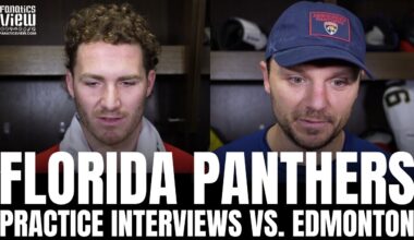 Matthew Tkachuk & Sam Reinhart on Impressions of Edmonton Oilers First Game After Stanley Cup Win