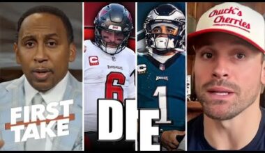 FIRST TAKE | Tampa Bay Buccaneers a Mystery! - Chris Long on Eagles are NFC's Super Bowl Favorites