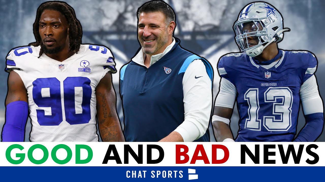Cowboys Get GOOD & BAD News On DeMarcus Lawrence & DeMarvion Overshown + Mike Vrabel Buzz, Playoffs