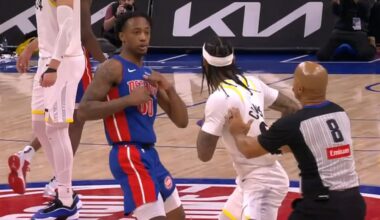 Jordan Clarkson and Ron Holland square up to throw hands and both get ejected 😳