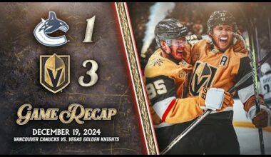HIGHLIGHTS | Vegas Golden Knights 3, Vancouver Canucks 1 | Dec. 19, 2024