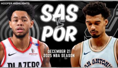 San Antonio Spurs vs Portland Trail Blazers Full Game Highlights | Dec 21 | 2025 NBA Season