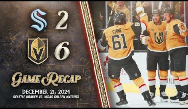 HIGHLIGHTS | Vegas Golden Knights 6, Seattle Kraken 2 | Dec. 21, 2024