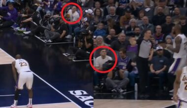 LeBron gets into it with Kings fan "over there sip the f**king beer and shut the f**k up"