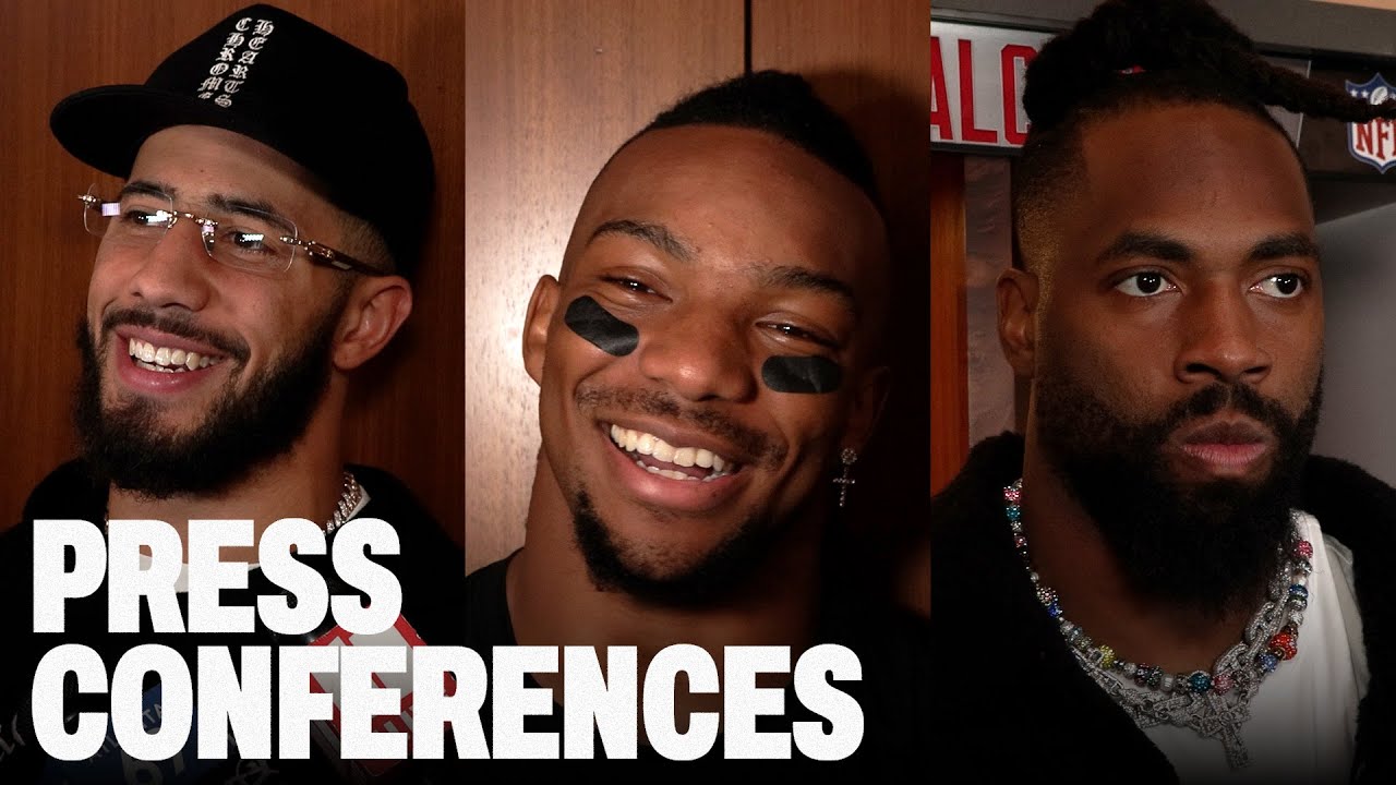 Bijan Robinson, Jessie Bates III and more speak after Falcons win over Giants | Press Conferences