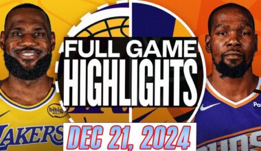 Los Angeles Lakers VS Phoenix Suns Full Game Highlights Dec 21,2024 NBA Season 2024-25