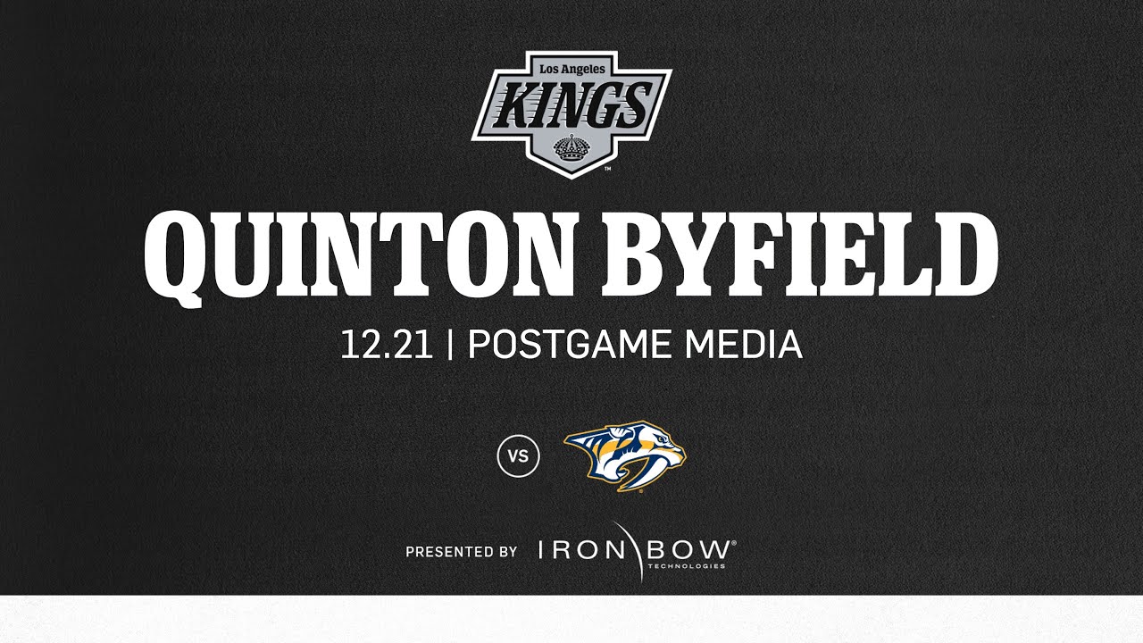 Forward Quinton Byfield | 12.21 LA Kings lose in OT against the Nashville Predators