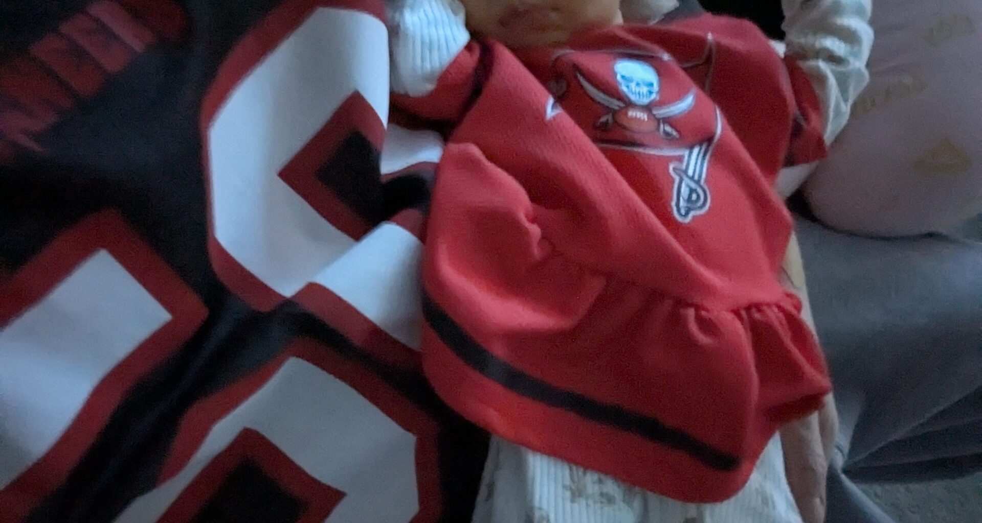 Witnessing her first Bucs loss was exhausting