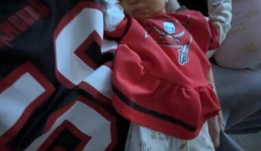 Witnessing her first Bucs loss was exhausting