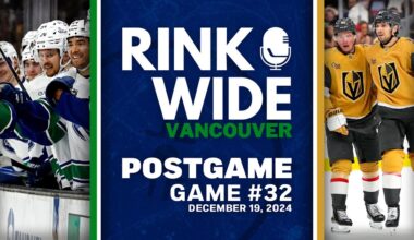 RINK WIDE POST-GAME: Vancouver Canucks at Vegas Golden Knights | Game 32 - Dec. 19, 2024