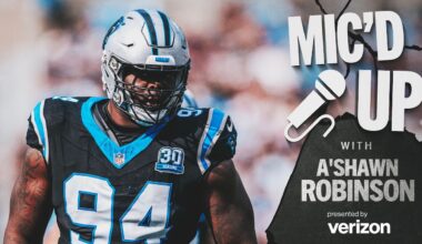 A’Shawn Robinson MIC’D UP for OT win over Kyler Murray and the Cardinals | Carolina Panthers