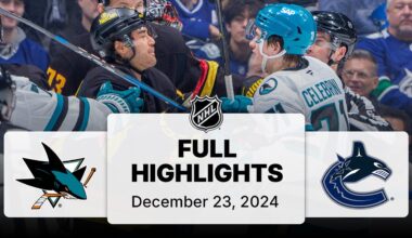 NHL Highlights | Sharks vs. Canucks | December 23, 2024