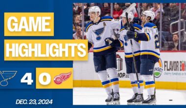 Game Highlights: Blues 4, Red Wings 0