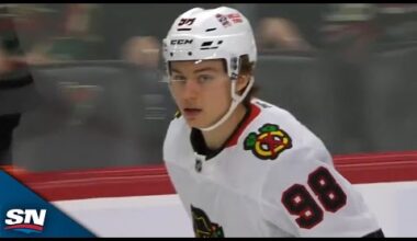 Blackhawks' Connor Bedard Awkwardly Slips It Five-Hole vs. Wild