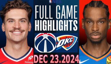 Oklahoma City Thunder Vs Washington Wizards Full Game Dec 23,2024 NBA Season 2024-25