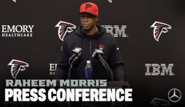 Raheem Morris speaks on team preparations for Sunday Night Football matchup against Commanders