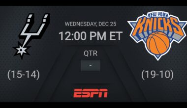 San Antonio Spurs @ New York Knicks | NBA on ABC Live Scoreboard