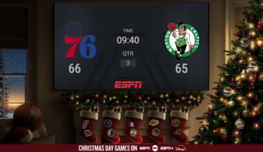 Philadelphia 76ers @ Boston Celtics | NBA on ESPN Live Christmas Day Scoreboard