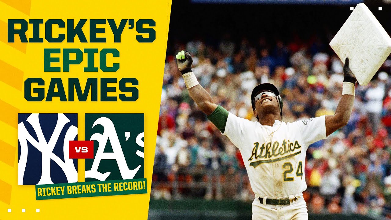 FULL GAME: Rickey Henderson breaks Lou Brock's stolen base record!
