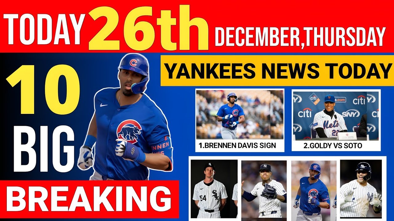 Today's Morning News New York Yankees/26th December 2024/Yankees And Mets New Trade/Yankees News